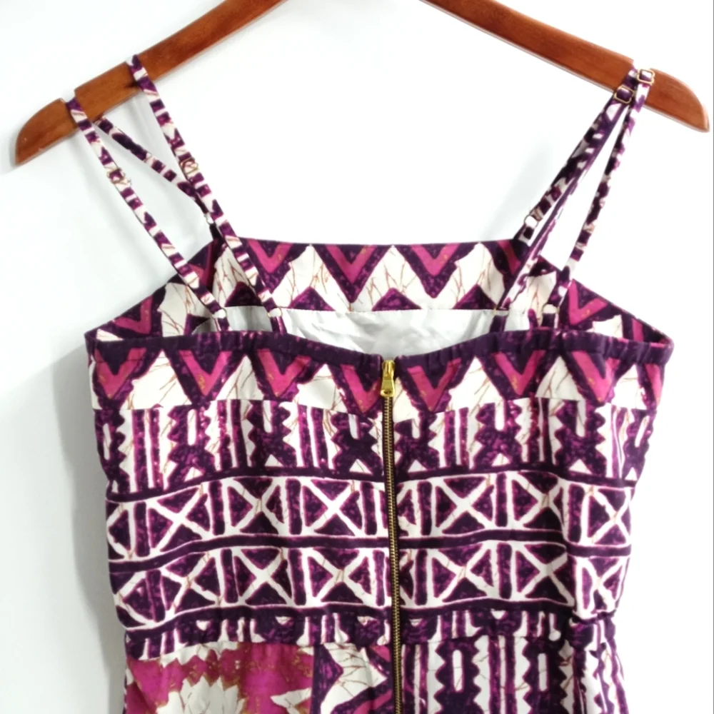 Anthropologie Joana Baraschi Purple Tribal Faux Wrap Mini Dress‎
